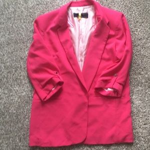Women’s Zara hot pink blazer.